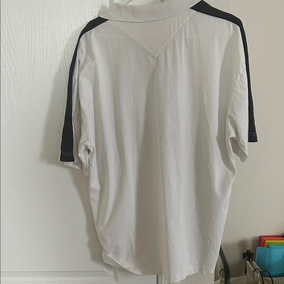 KENZO Paris Men’s Stripe Logo Pique Polo Shirt White Black XXL - Picture 5 of 5